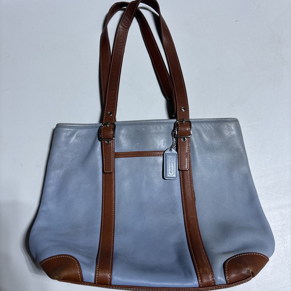 Coach Blue Leather Vintage Shoulder/Hand Bag